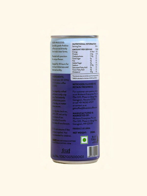 Blue Tokai Cold Brew Coffee Classic Bold Can - Distacart