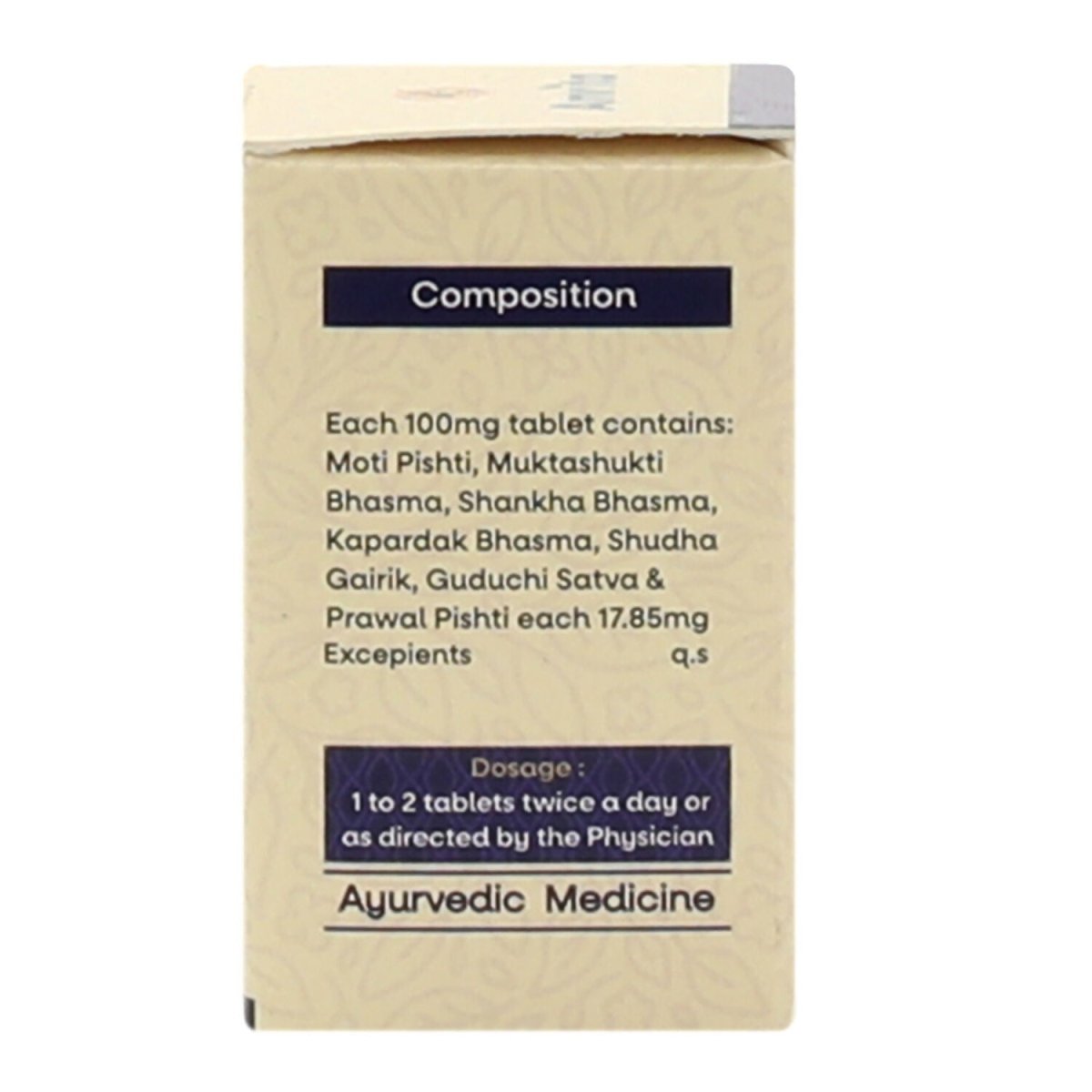 Amrita Kamdudha Ras Moti Tablets - Distacart