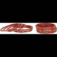 Thumbnail for Afast Bridal Wedding & Party Fashionable Colorful Glass Bangle/Kada Set, Pack Of 12 - Distacart