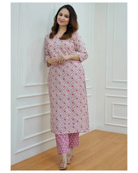 Thumbnail for NOZ2TOZ Women White Embroidered Viscose Rayon Kurta And Pant Set