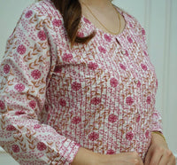Thumbnail for NOZ2TOZ Women White Embroidered Viscose Rayon Kurta And Pant Set