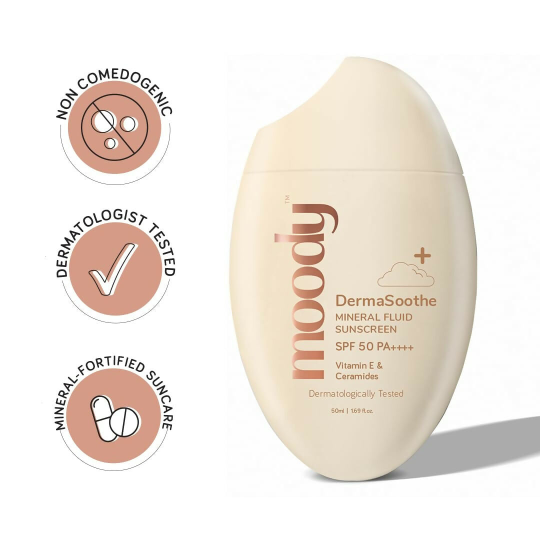 Moody SensiSoothe Mineral Brightening Sunscreen Serum with Ceramides & Rice - Distacart