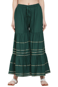 Thumbnail for Asmaani Green Color Golden Gota Patti Gharara