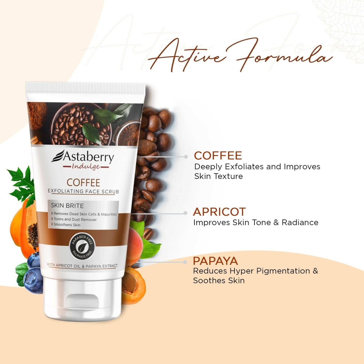 Astaberry Indulge Coffee Exfoliating Face Scrub - Distacart
