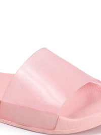 Thumbnail for DressBerry Women Pink Embellished Sliders