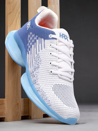 Thumbnail for HRX by Hrithik Roshan Men Blue Textile Flyknit Running Shoes