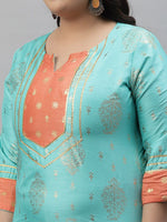 Thumbnail for Sztori Ethnic Motifs Printed Gotta Patti Kurta with Trousers - Distacart