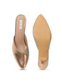 Thumbnail for ELLE Pointed Toe Party Slim Heeled Mules