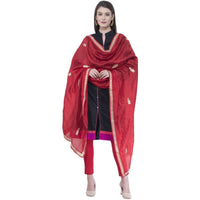 Thumbnail for A R SILK Red Color Fancy Silk Dupattas and Chunnis