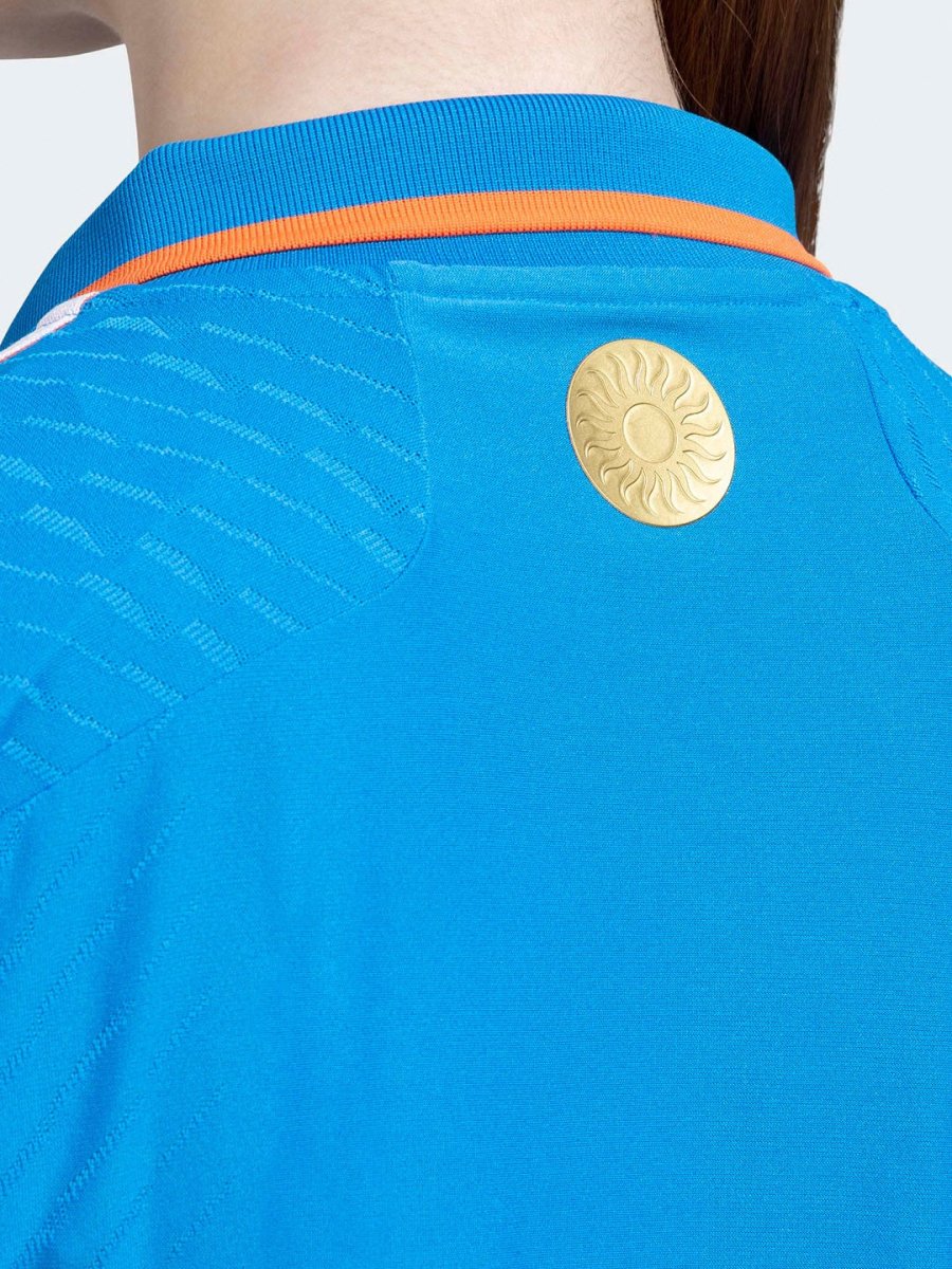 Adidas Typography Printed One Day International Cricket Jersey T-shirt - Distacart