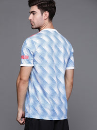 Thumbnail for Adidas Men White & Blue Aeroready MANCHESTER UNITED MUFC A JSY Susatainable T-shirt - Distacart