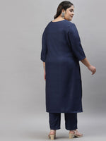 Thumbnail for Sztori Plus Size Floral Printed Regular Kurta with Trousers - Distacart