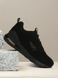 Thumbnail for Campus Men Black Mesh Running Shoes
