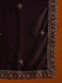 Thumbnail for Anouk Violet Embroidered Anarkali Beads And Stones Kurta with Trousers & Dupatta