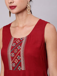 Thumbnail for Aks Floral Yoke Design Anarkali Kurta - Distacart