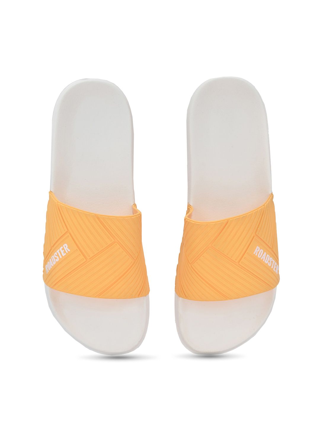 Roadster The Lifestyle Co. Men yellow Textured Slip-On Sliders