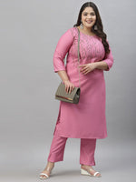 Thumbnail for Sztori Plus Size Floral Printed Kurta With Trousers - Distacart