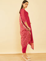 Thumbnail for Soch Bandhani Printed Sequinned Chanderi Silk Kurta & Trousers With Dupatta - Distacart