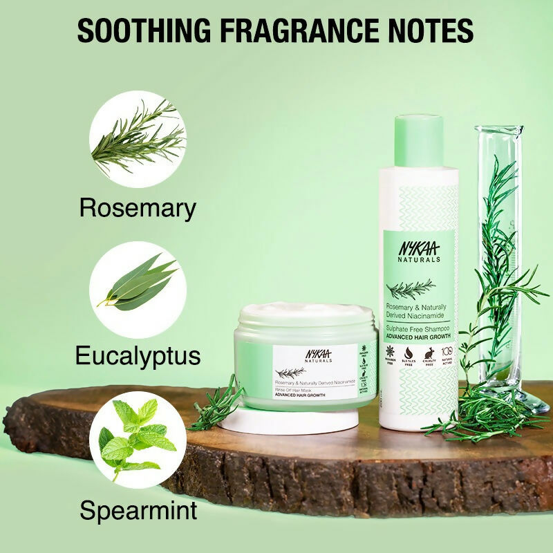 Nykaa Naturals Rosemary & Naturally Derived Niacinamide Shampoo + Mask Hair Growth - Distacart