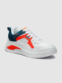 Thumbnail for ASIAN Men White Colourblocked Memory Foam Insole Sneakers
