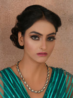 Thumbnail for Dual Tone Kundan Neckpiece (silver) - Ruby Raang - Distacart