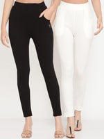 Thumbnail for TAG 7 Women Pack of 2 Ankle-Length Leggings - Distacart