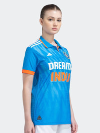Thumbnail for Adidas Typography Printed One Day International Cricket Jersey T-shirt - Distacart