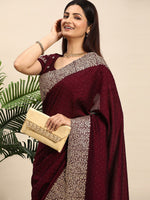 Thumbnail for kasee Embellished Embroidered Designer Saree - Distacart