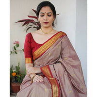 Thumbnail for Preksha Creation Designer Women Banarasi Soft Silk Saree - Grey