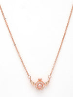 Thumbnail for NVR Women's Rose Gold American Diamond Metal Chain - Distacart