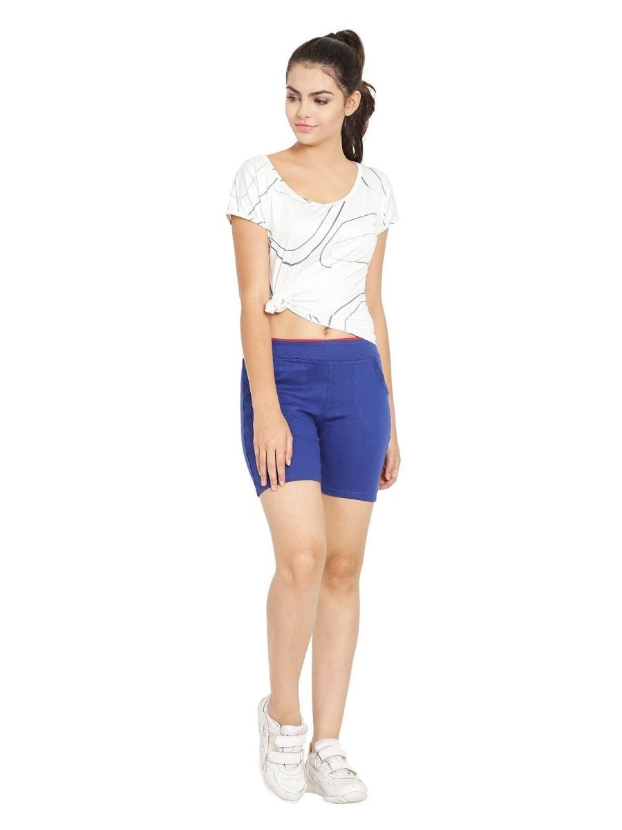 Asmaani Royal Blue Color Short Pant with Two Side Pockets