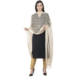 Thumbnail for A R SILK Cotton square Regular Dupatta White Color Dupatta or Chunni
