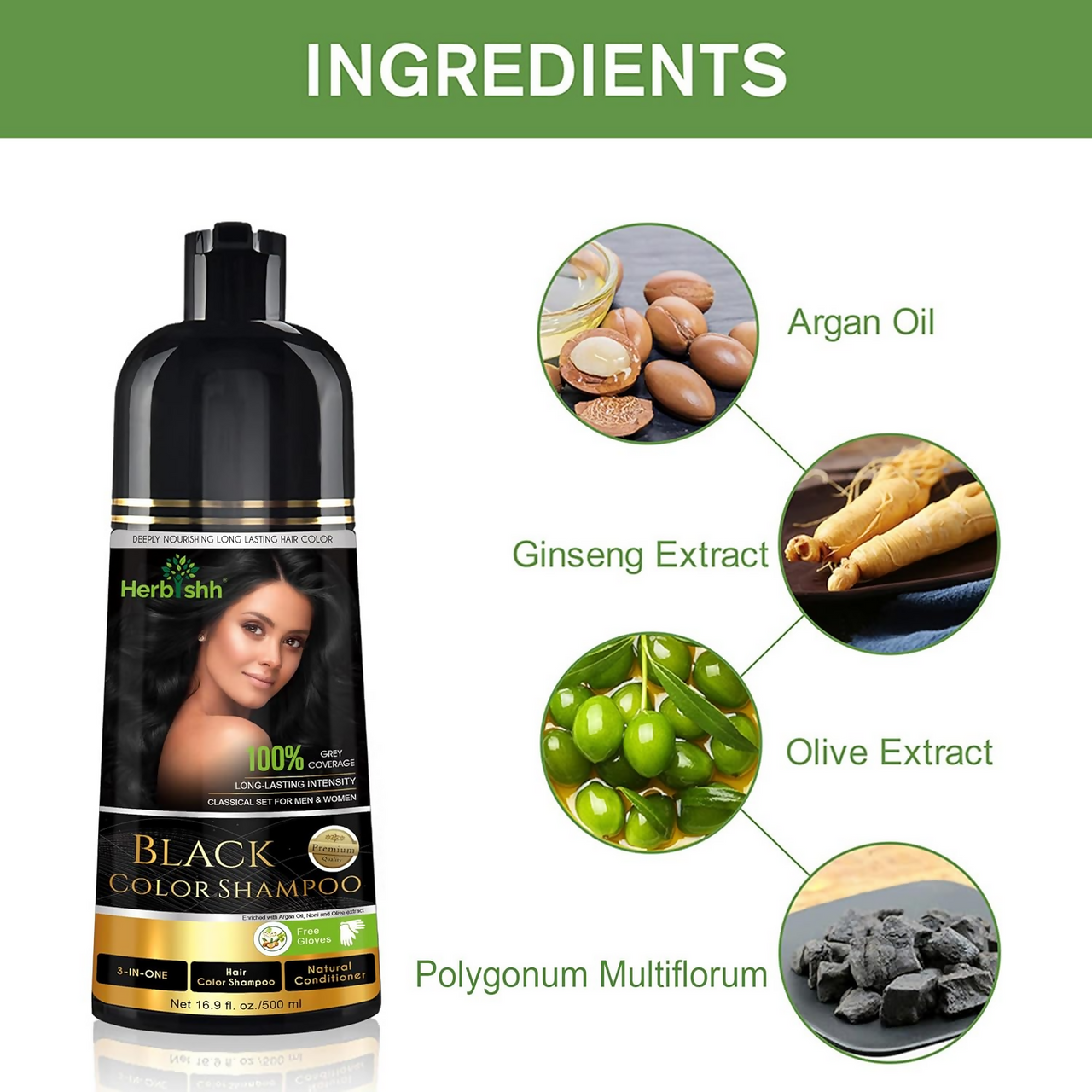 Herbishh Black Hair Color Shampoo - Distacart
