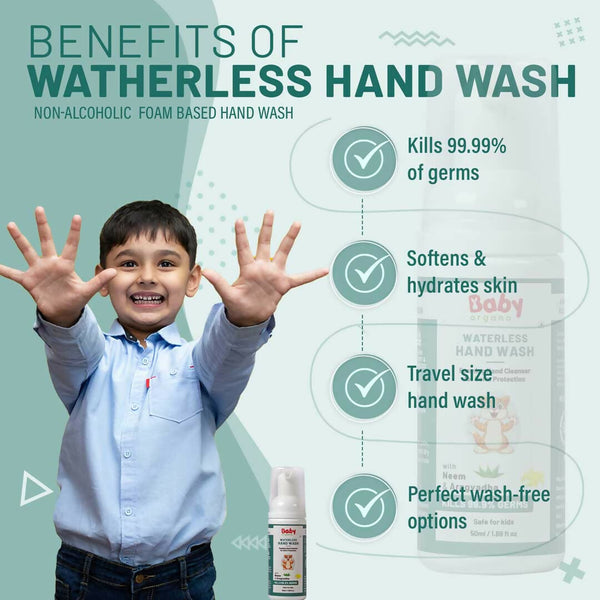 Babyorgano Non Alcoholic Foam Based Waterless Hand Wash for Kids - Distacart