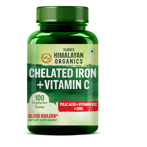 Himalayan Organics Chelated Iron Plus Vitamin C Tablets - Distacart