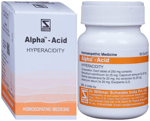 Dr. Willmar Schwabe India Alpha Acid Tablets - Distacart