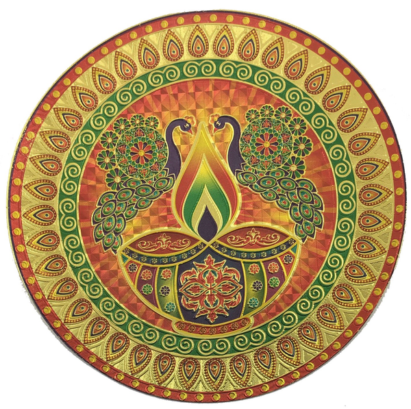 Stickerbazaar Micro Golden Embossing Rangoli Stickers