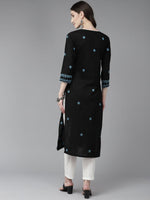 Thumbnail for ADA Women Floral Embroidered Cotton Chikankari Kurta - Distacart