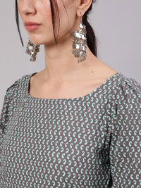 Thumbnail for Aks Paisley Printed Straight Kurta With Palazzos - Distacart