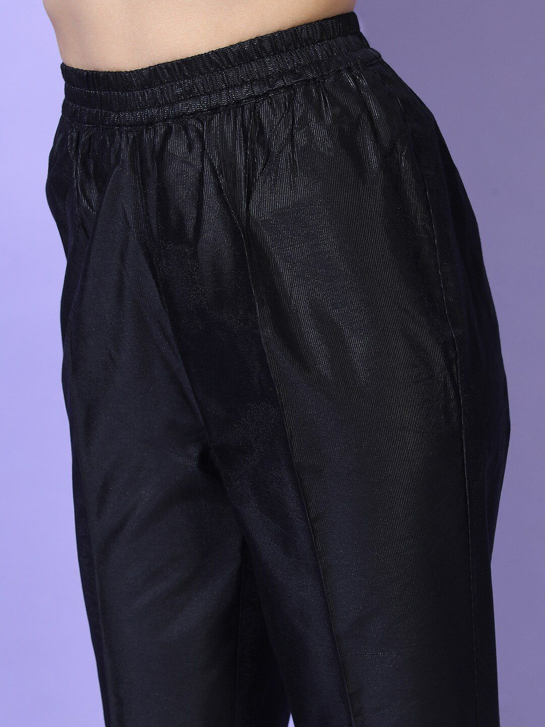 Vishudh Women Solid Poly Georgette Kurta with Trouser - Distacart