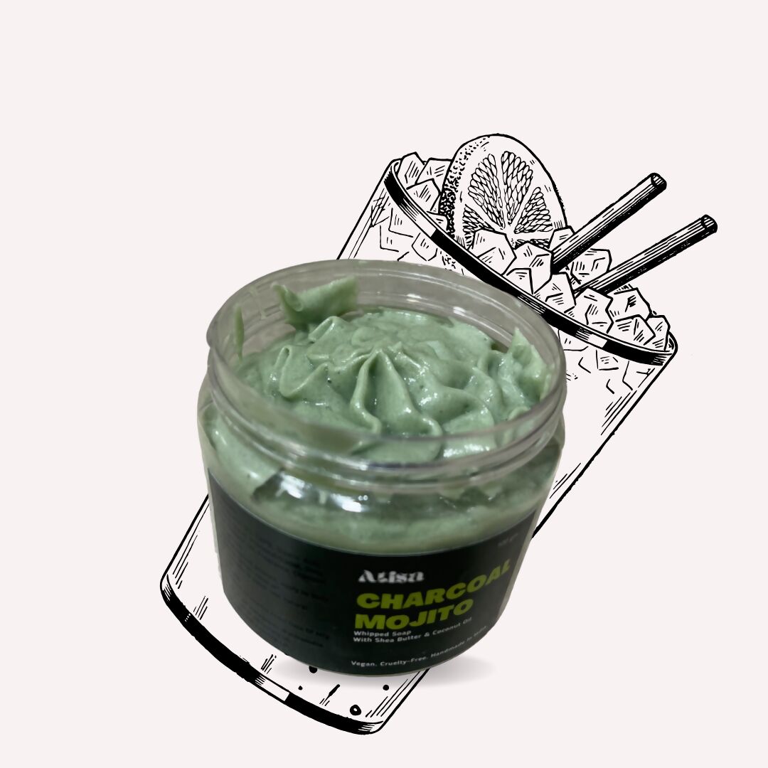 Atisa Charcoal Mojito Whipped Soap - Distacart