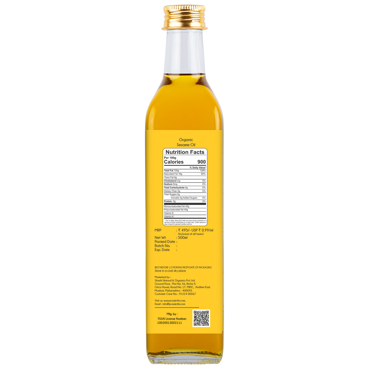 Sesame Oil 500ml 2
