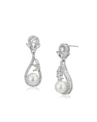 Thumbnail for 18Kt Gold Plated Dangling Chain With Cz Drop Earring - Wahe Jewels
