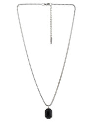 Thumbnail for Silver Plated With Crystal Pendant With Chain For Men - Wahe Jewels