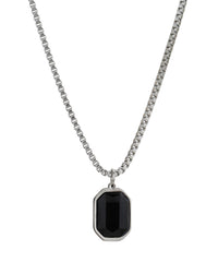 Thumbnail for Silver Plated With Crystal Pendant With Chain For Men - Wahe Jewels