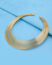Thumbnail for Gold Plated Fancy Choker Necklace For Women - Wahe Jewels