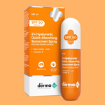Thumbnail for The Derma Co 1% Hyaluronic Quick-Absorbing Sunscreen Spray with Hyaluronic Acid & Vitamin E - Distacart