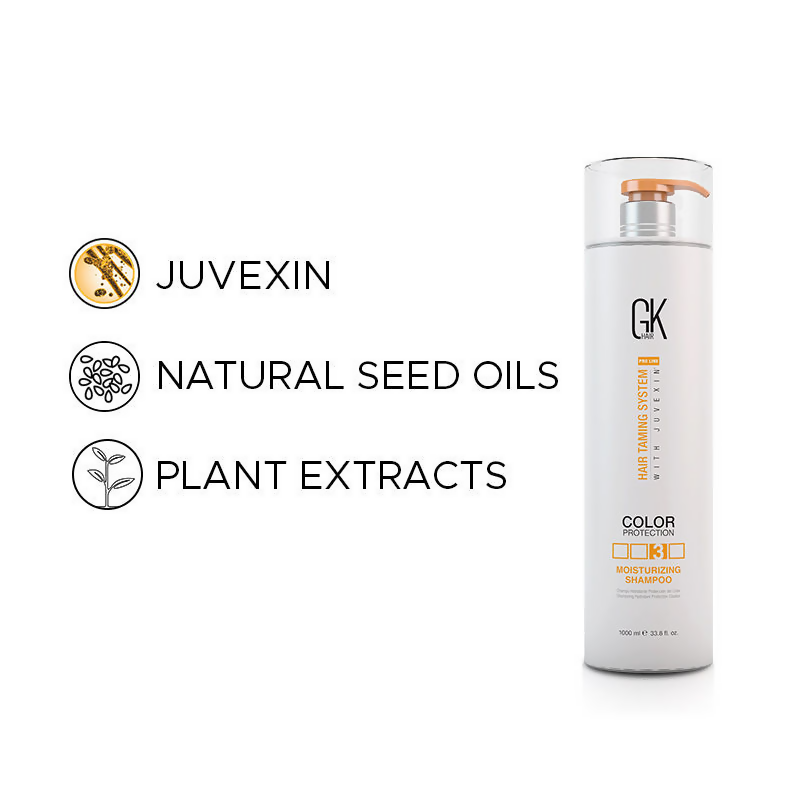 GK Hair Moisturizing Color Protection Shampoo With Nourishing Juvexin- Repairs Dry & Damaged Hair