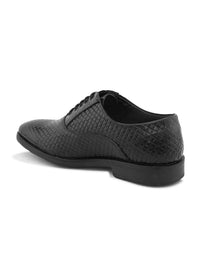 Thumbnail for House of Pataudi Men leather Textured Formal Oxfords Shoes