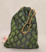 Thumbnail for Sanskritea Brocade Drawstring potli Bag - Green - Distacart